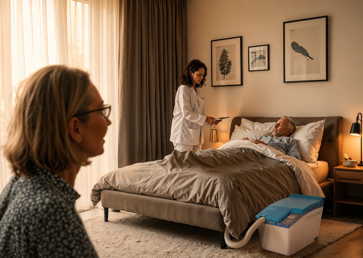Carebidet in a bedroom care setting